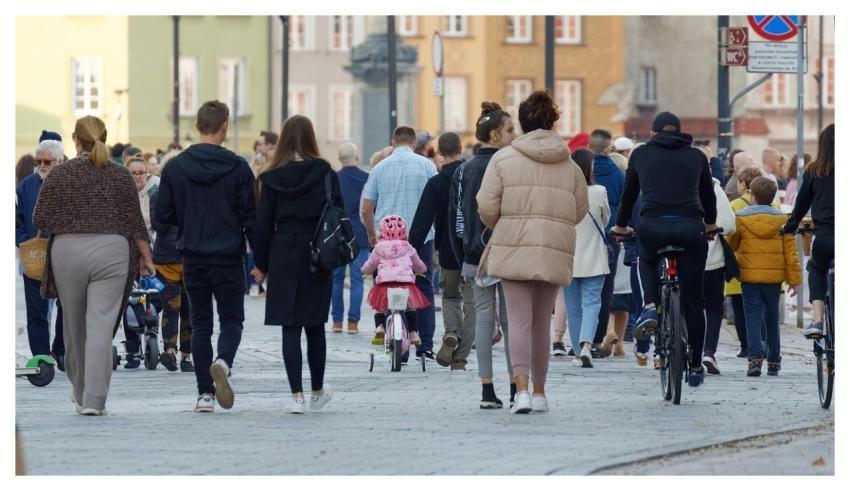 People Crowd Pavement Public Place