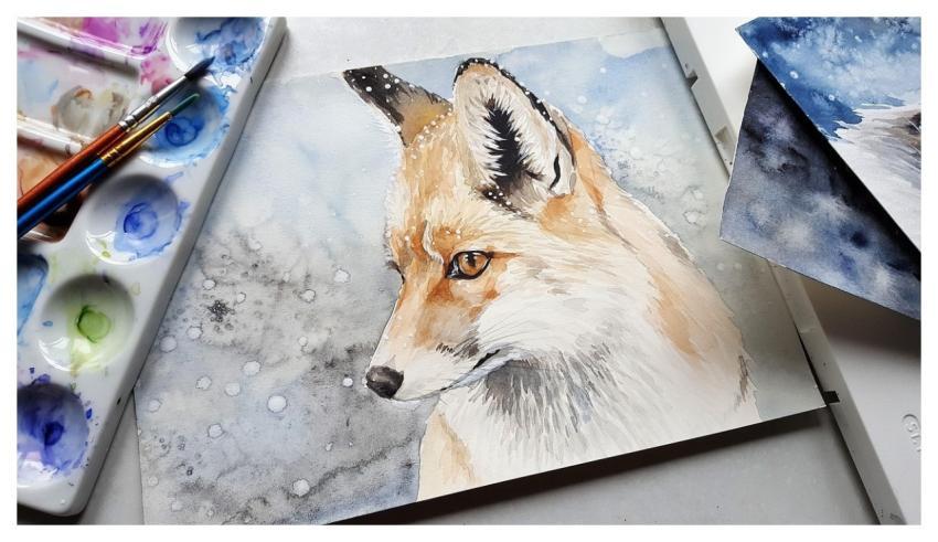 Animal Fox Nature Painting