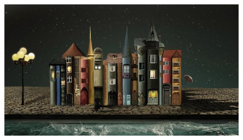 Fantasy Books Houses Cobblestones