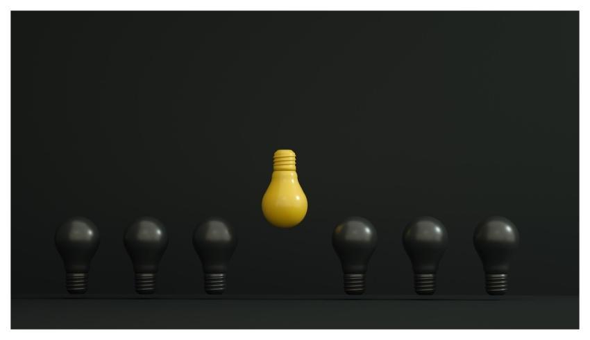 Yellow Bulb Idea Lamp