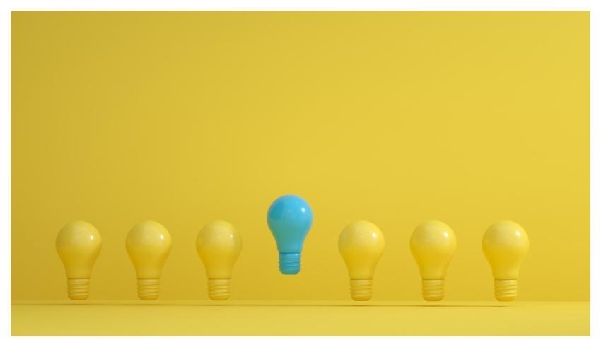 Yellow Bulb Idea Lamp