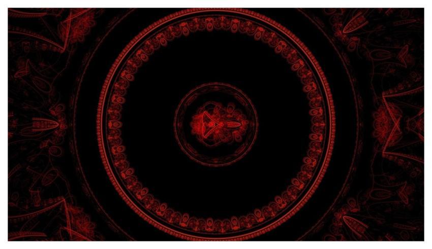 Red Circle Pattern Digital Art