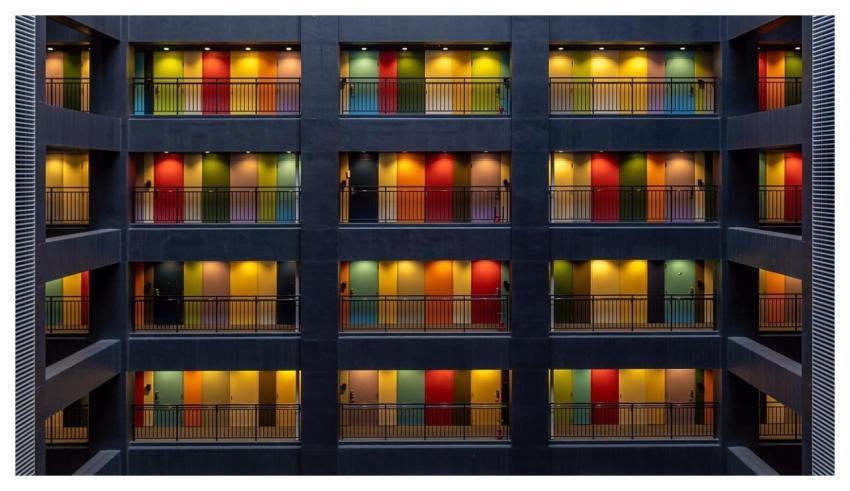 Apartment Colorful Building Residential Building B