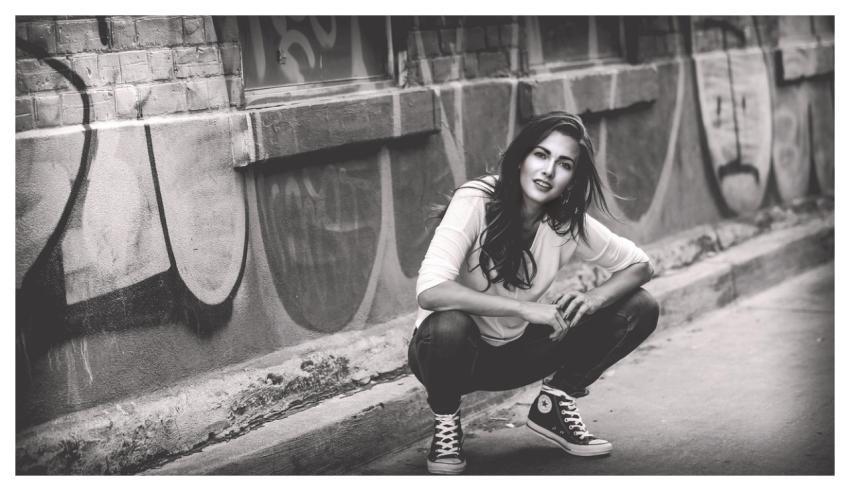 Woman Girl Crouching Female