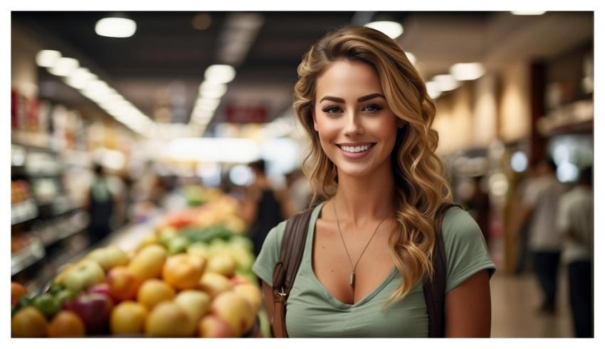 Ai Generated Woman Female Grocery