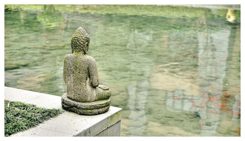 Buddha Statue Pond Sculpture