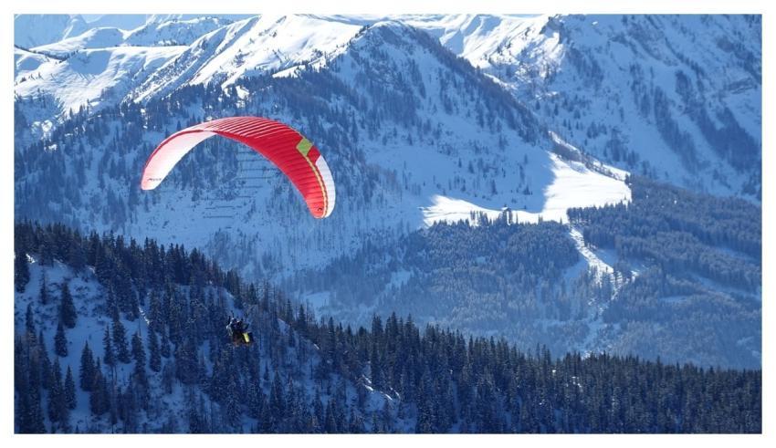 Paragliding Parachute Mountains Country