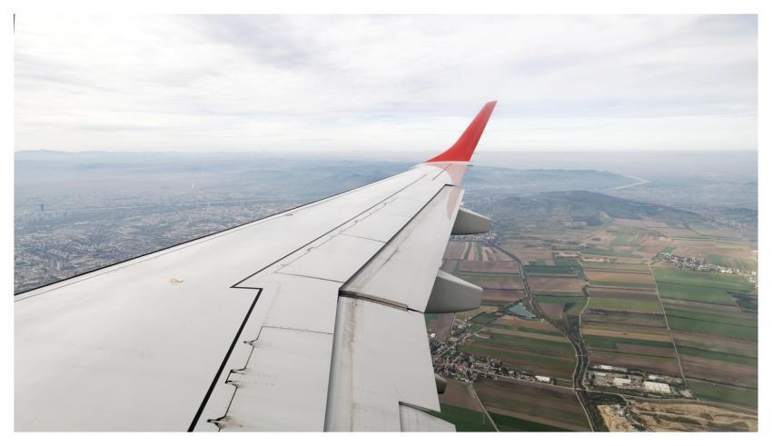 Plane Plane Wing Aerial View Landscape