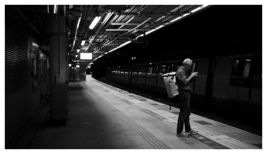 Man Platform Metro Train