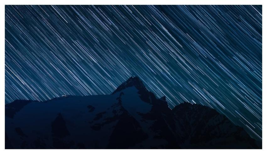 Night Sky Mountains Stargazing Hd Wallpaper