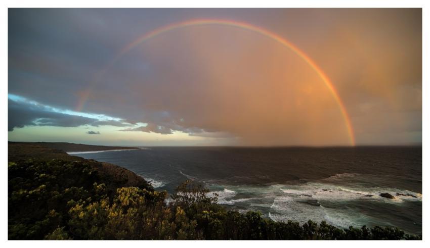 Rainbow Coast 4K Wallpaper 1920X1080 Sunset