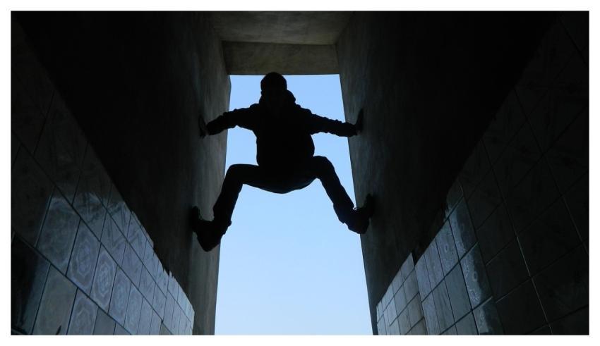 Boy Climbing Wall Sport Climbing