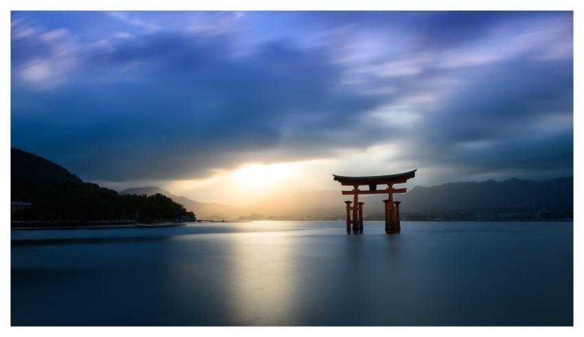 Japan Torii Gate Temple Itsukushima