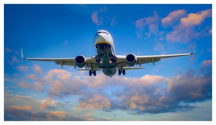 Flying Plane Landing Approach