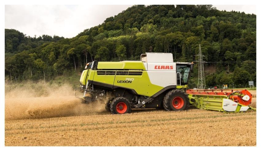 Combine Harvester Harvest Field Wheat