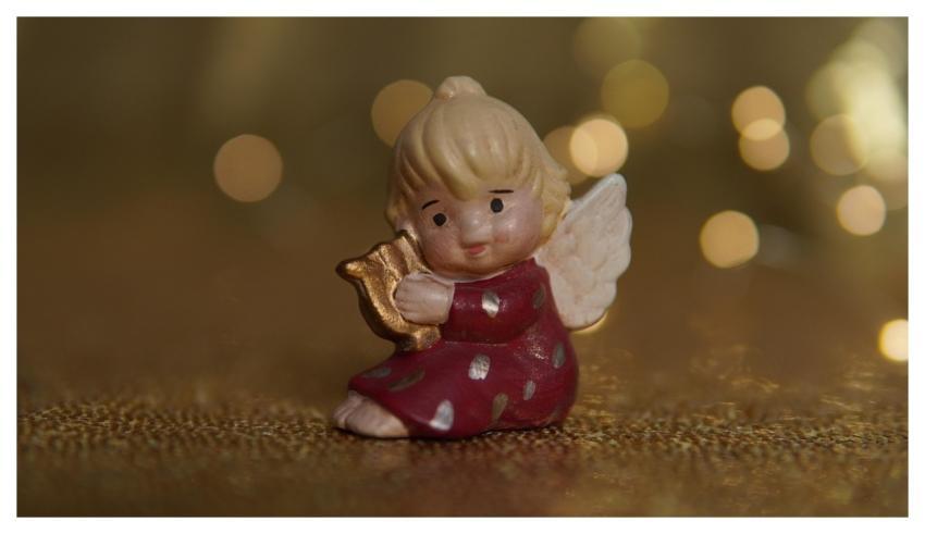 Christmas Angel Harp Festive