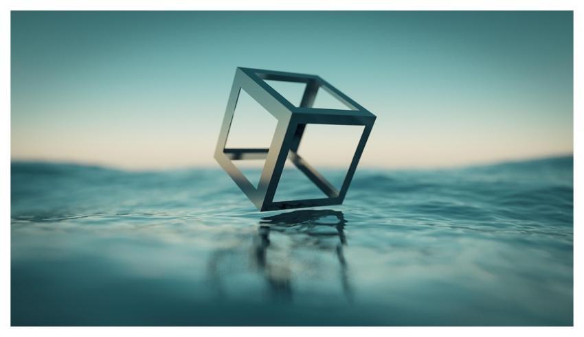 Sea Nature Cube Abstract