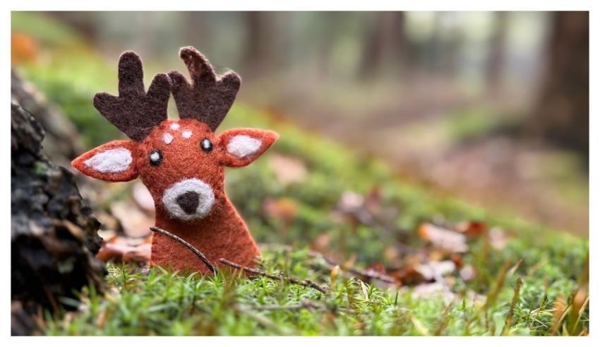 Finger Puppet Felt Nature Roe Deer