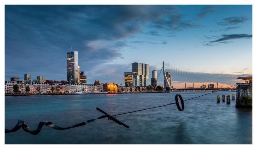 Rotterdam Maastoren Erasmus Bridge Clothesline