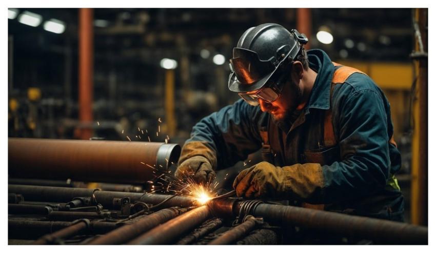 Metal Welding Industry Worker
