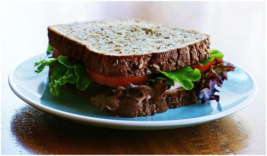 Delicious and nutritious homemade sandwich with wh