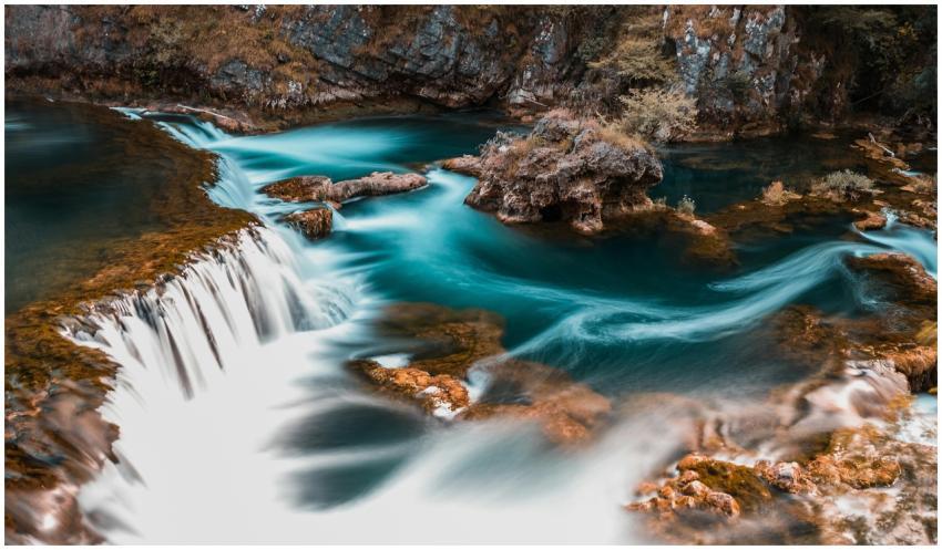 Captivating long exposure of a waterfall cascading