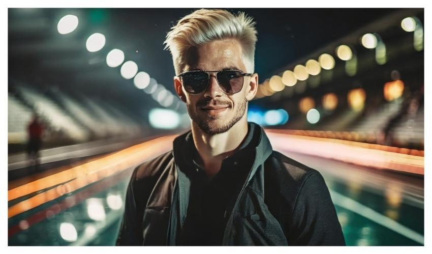 Man Model Sunglasses Night