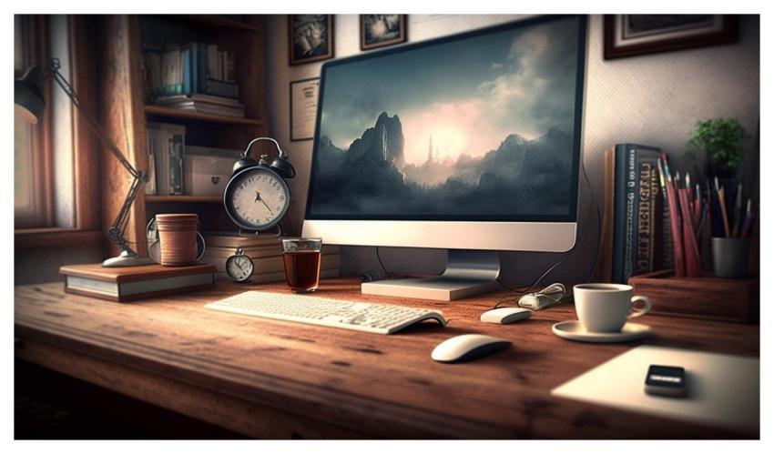 Ai-Generated Desk Computer Office