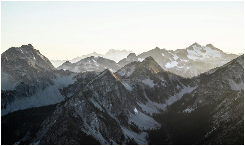 Breathtaking view of snow-covered mountains during