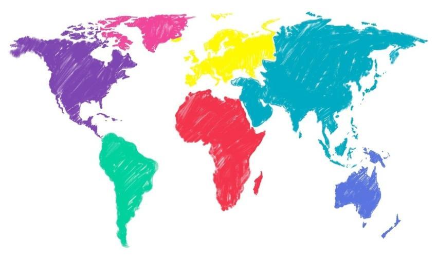 Cartography Colourful Connect Countries
