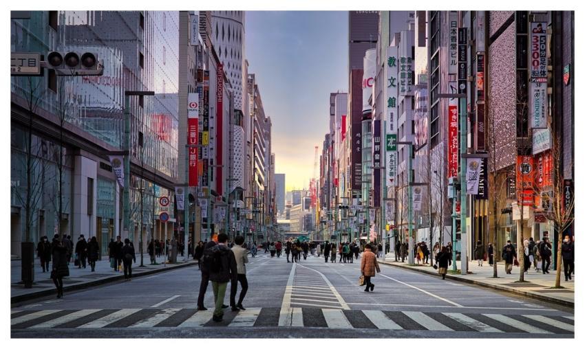 Buildings People Road Boulevard