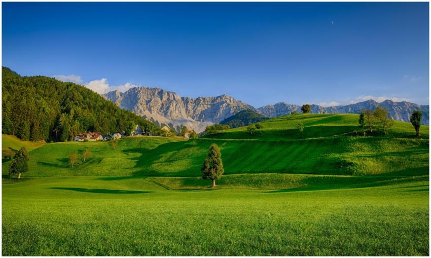 Stunning view of lush green hills against a majest