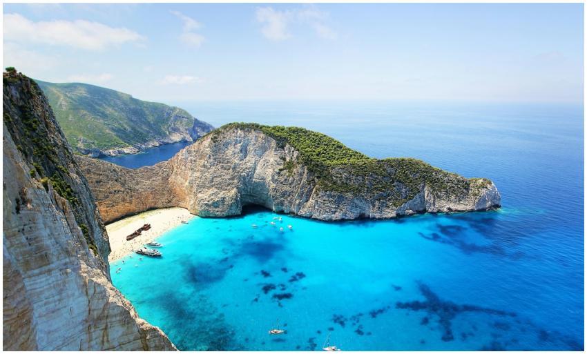 Stunning aerial view of Navagio Beach in Zakynthos