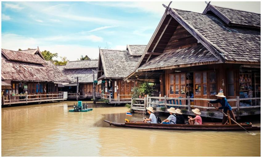 Explore the vibrant and traditional floating marke