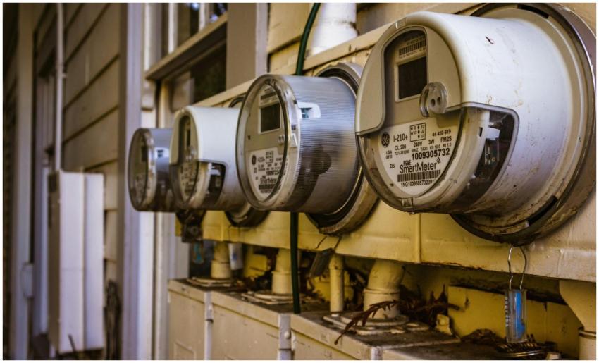 Image of multiple smart electricity meters install