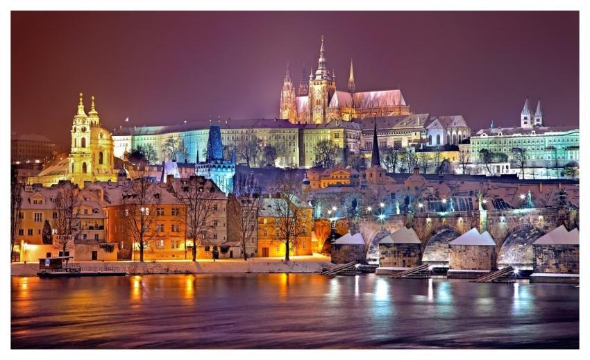 Prague Praha Winter Night