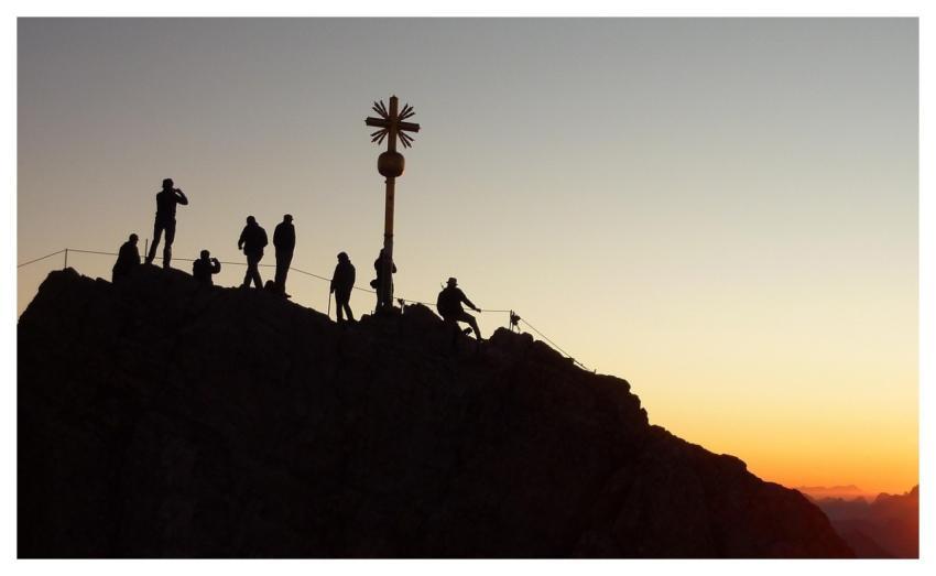 Mountaineer Sunrise Shadow Play Climber