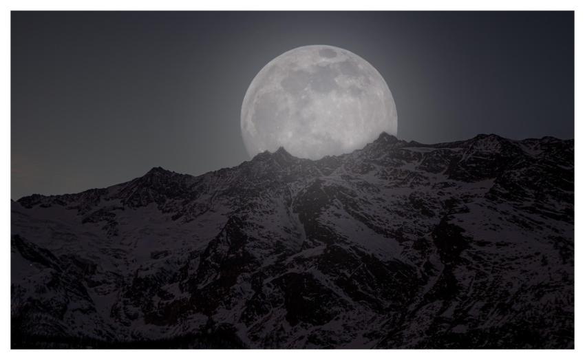 Dom Nature Mountains Moon