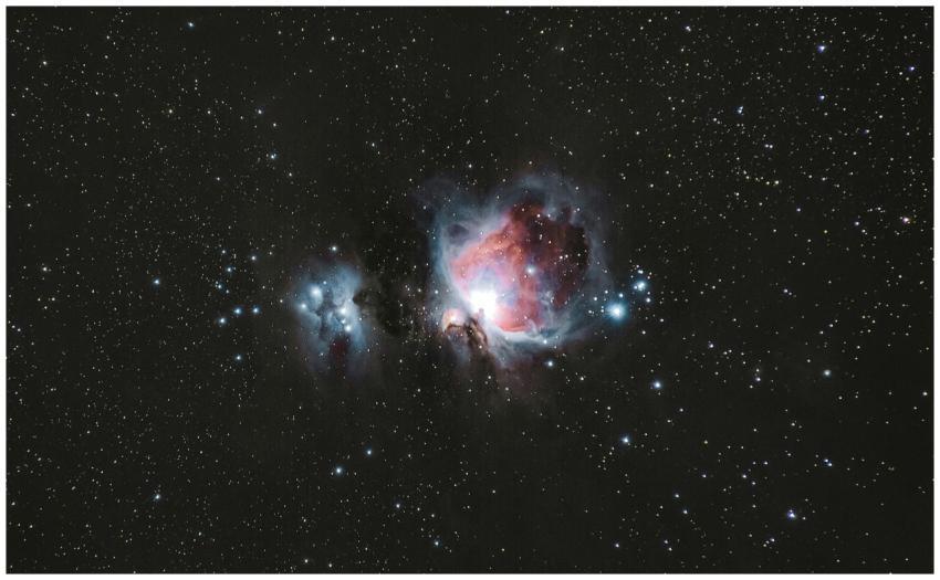 A breathtaking photograph of the Orion Nebula amid