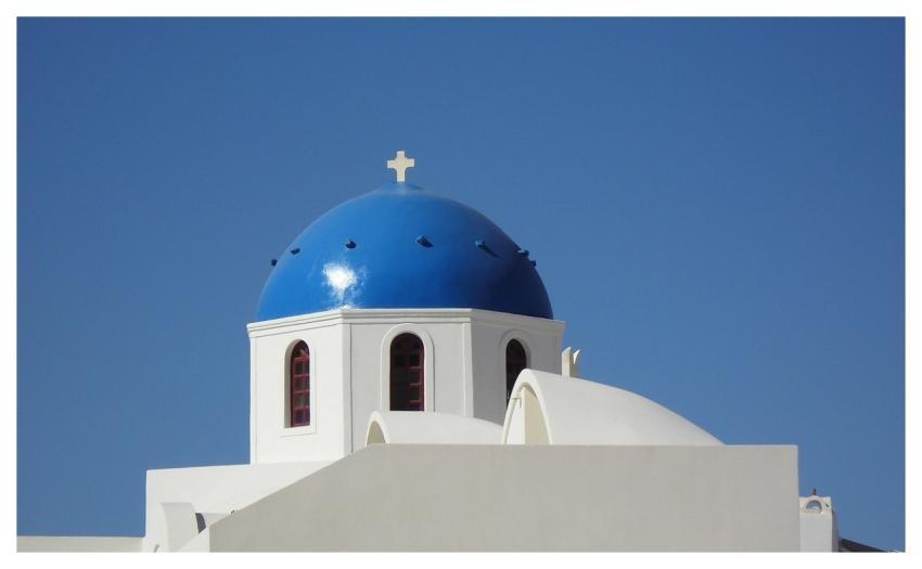 Tower Architecture Two-Tone Blue And White