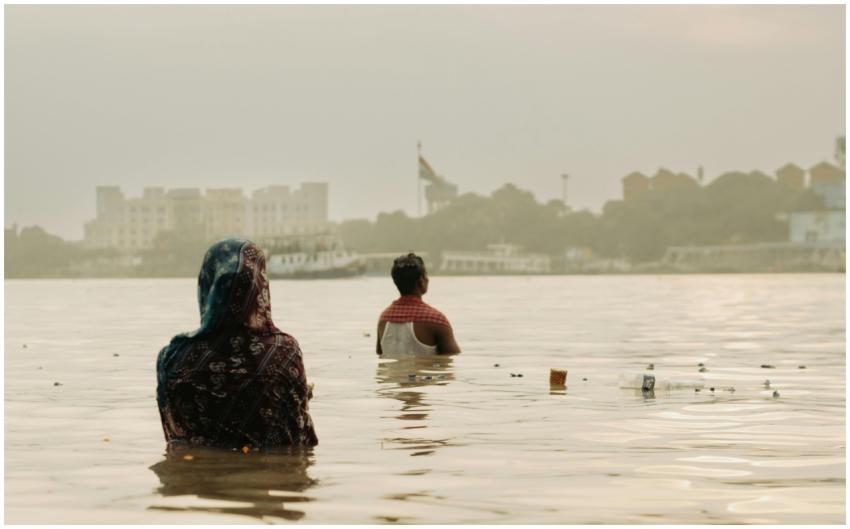 Two People Wading River