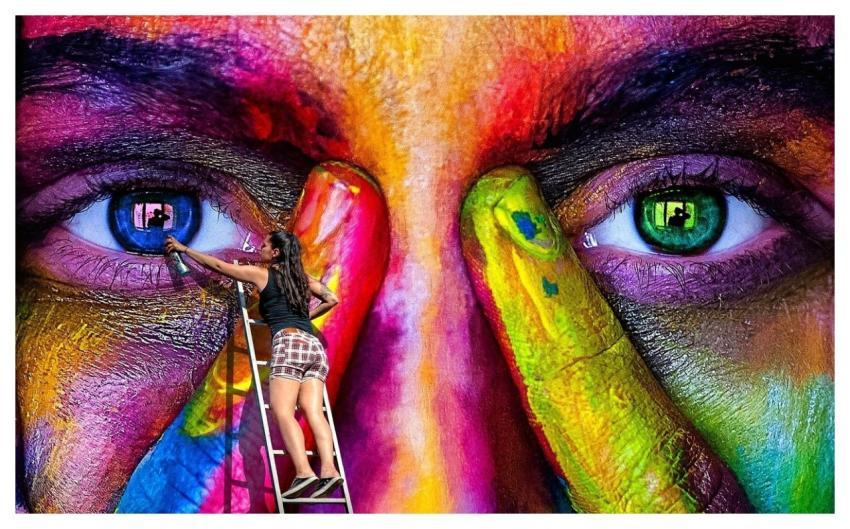 Wall Art Spray Graffiti Woman