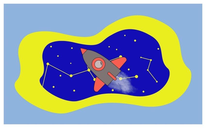 Rocket Constellations Spaceship Stars