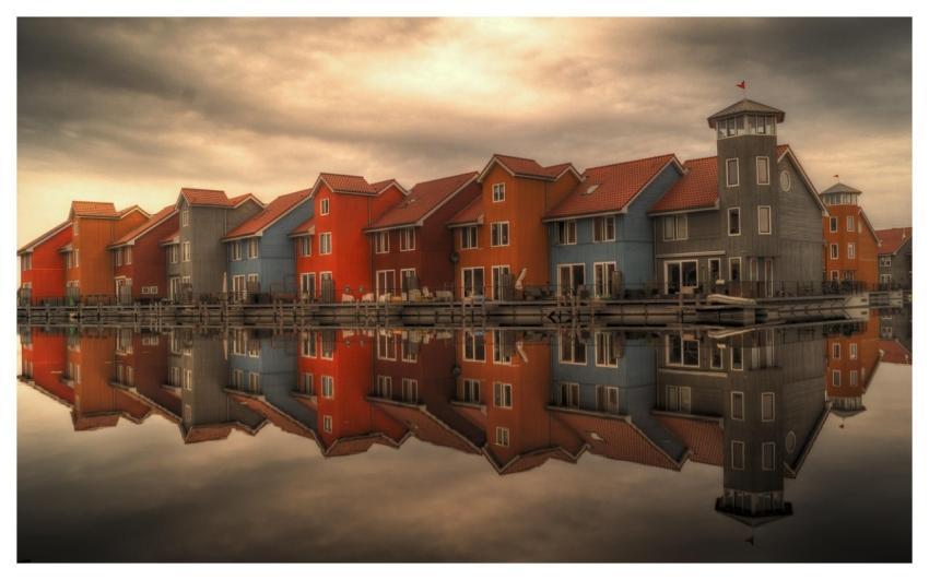 Row Houses Serial Houses Houses Reflection