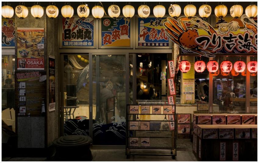 Vibrant Night Scene Osaka