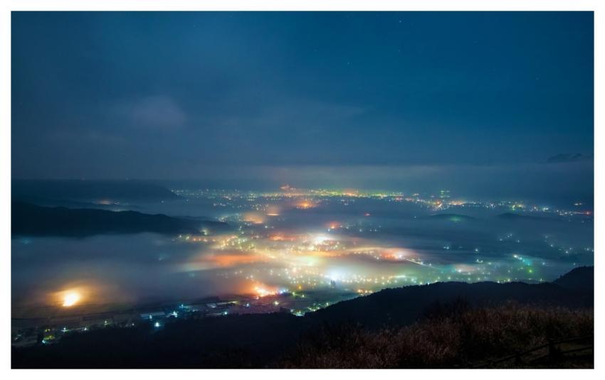 Night View Aso Night Sea Of Clouds