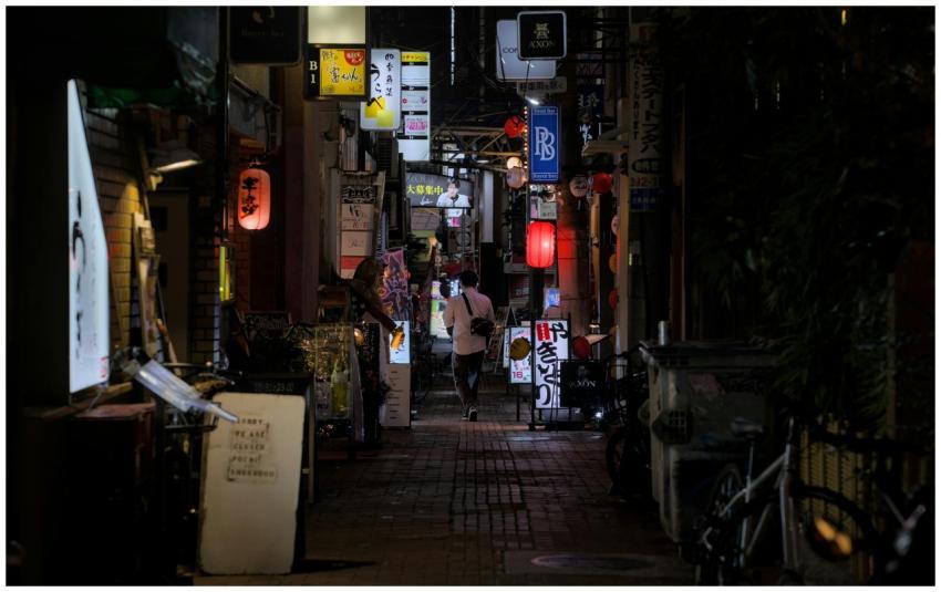Free stock photo of alley, billboards, dark