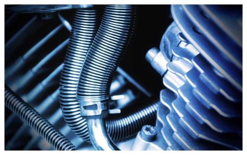 Motorcycle Engine Screws Detail View