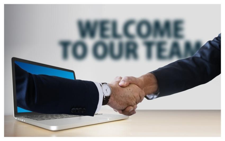 Handshake Hands Laptop Monitor