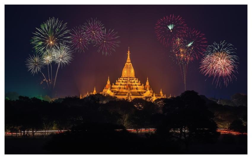 Fireworks Ancient Asia Charm